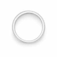 Stainless Steel Men's Embossed Wedding Ring
