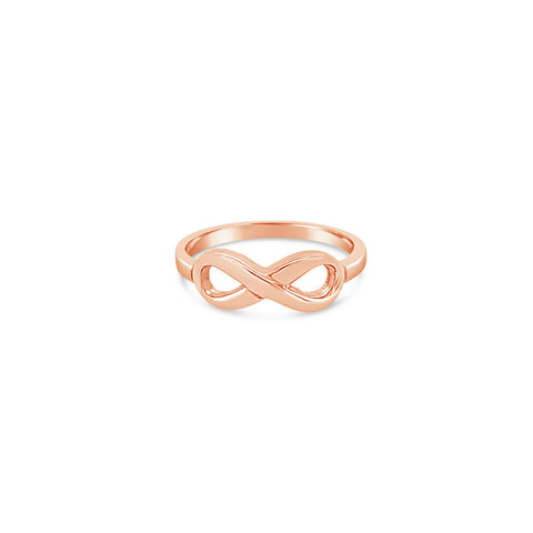 Rose Gold Polished Infinity Ring - alternate view