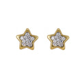 9ct Yellow Gold Cubic Zirconia Star Shaped Earrings