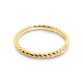 9ct Yellow Gold Fine Twist Ladies Wedding Ring