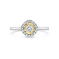 0.22ct Round Natural Miraculous Diamond Ring