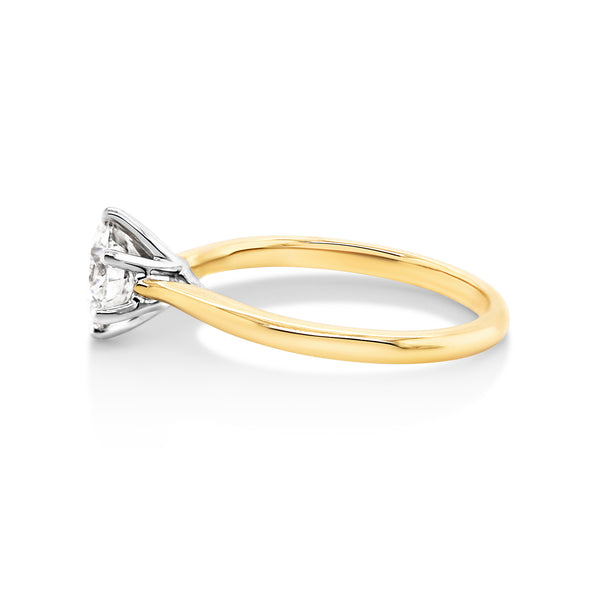 The Audrey | 1.00ct Round Mined Diamond Engagement Ring - alternate view
