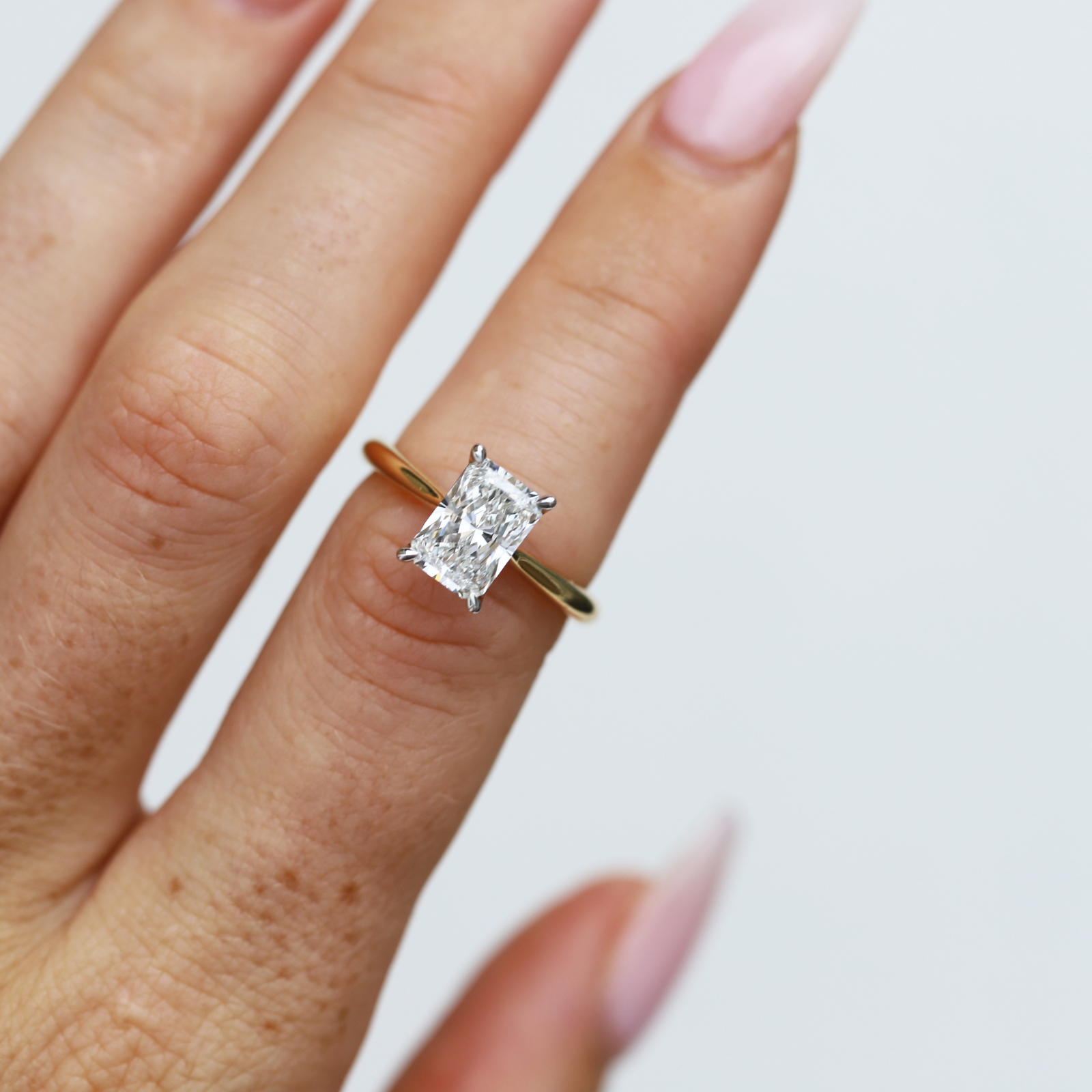 The Cate | 1.79ct Radiant Lab Grown Diamond Engagement Ring