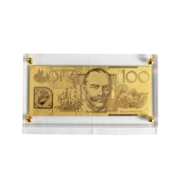 Australian Replica $100 24ct Gold Note - alternate view