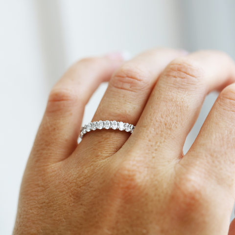 The Tess | 0.91ct Oval Lab Grown Diamond Wedding Ring - alternate view