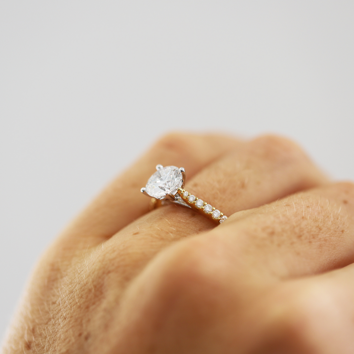 The Ava | 1.81ct Round Lab Grown Diamond Engagement Ring