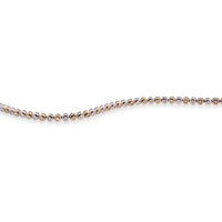 9ct Two Tone Diamond Tennis Bracelet