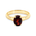 9ct Yellow Gold Oval Garnet Ring