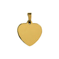 9ct Yellow Gold Engravable Heart Disc