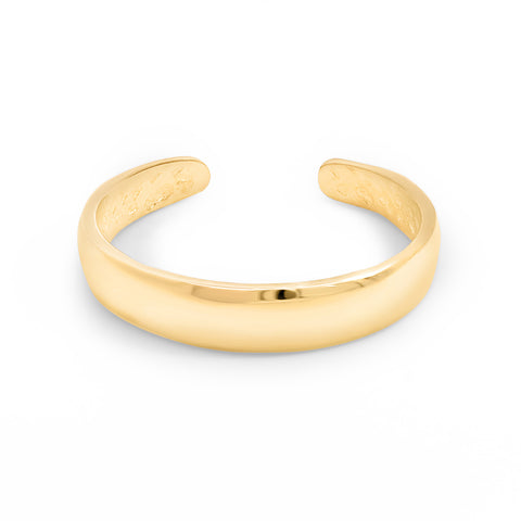 9ct Yellow Gold Plain Polished Toe Ring - alternate view