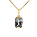 9ct Yellow Gold Green Amethyst Pendant