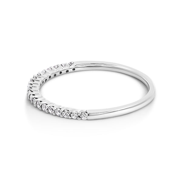 9ct White Gold Diamond Wedding Ring - alternate view