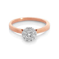 0.40ct Round Natural Diamond Cluster Engagement Ring