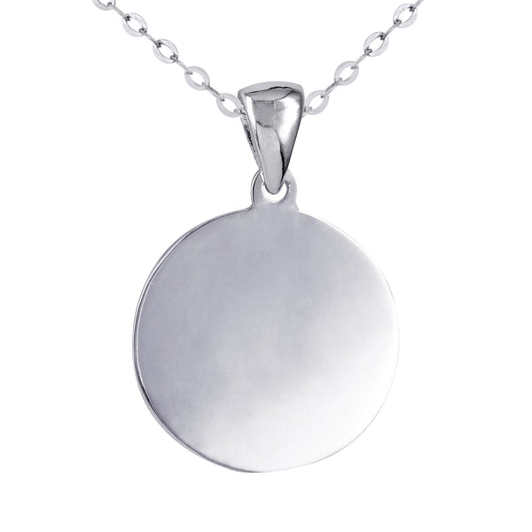 Sterling Silver Engravable 20mm Round Disc - alternate view