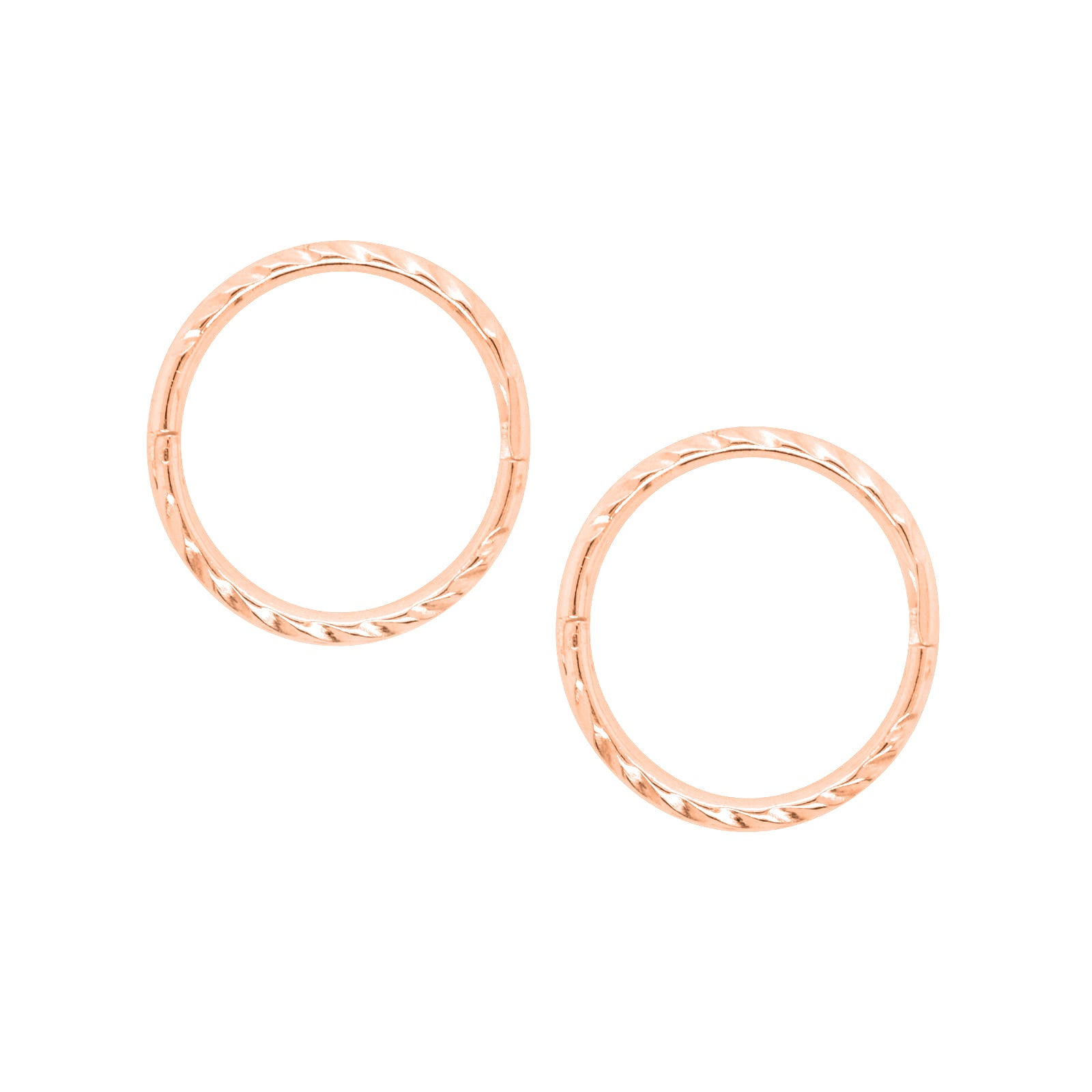 9ct Rose Gold Twist Sleepers