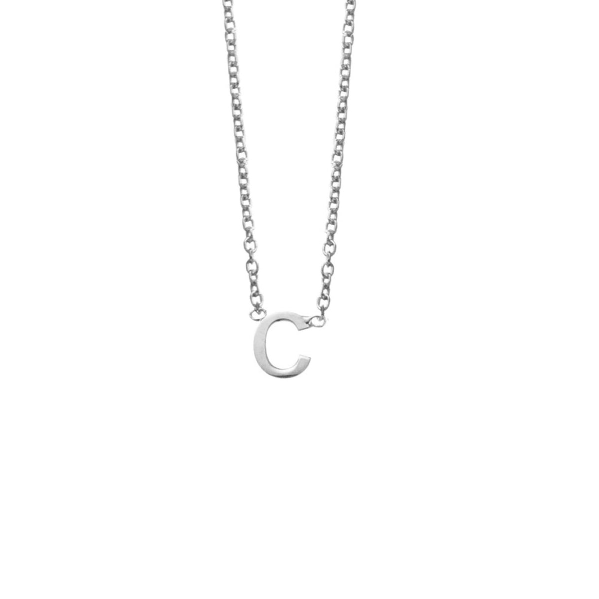 Sterling Silver Initial C Necklace My Jewellery Shop