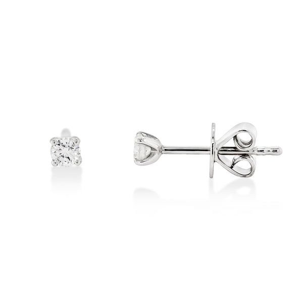 9ct White Gold Australian Diamond Stud Earrings - alternate view