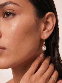 9ct Rose Gold Freshwater Pearl Drop Earrings