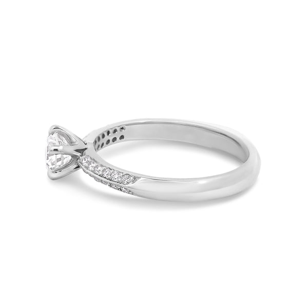18ct White Gold Antwerp Round Brilliant Cut Diamond Engagement Ring - alternate view