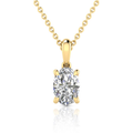 9ct Yellow Gold 0.50ct Oval Lab Grown Diamond Necklace
