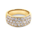 9ct Yellow Gold Wide Lab Grown Diamond Ring