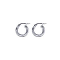 Sterling Silver Italian Twist Hoop Earrings