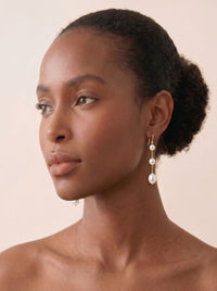 9ct Yellow Gold Ida Freshwater Pearl Drop Earrings