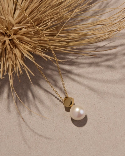 Najo Yellow Gold Plated Mirage Pearl Necklace - alternate