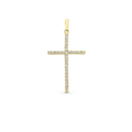 9ct Yellow Gold Cross Set With Cubic Zirconia