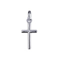9ct White Gold Tubular Cross