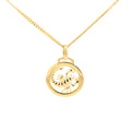 9ct Yellow Gold Scorpio Round Cut Out Zodiac