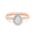 0.37ct Pear Natural Diamond Ring