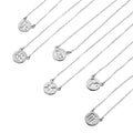 Sterling Silver Gemini Zodiac Necklace