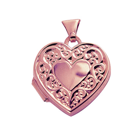 9ct Rose Gold Heart Locket - alternate view