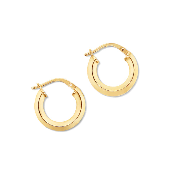 9ct Yellow Gold And White  Gold Silver Filled Hoop Earrings - alternate view