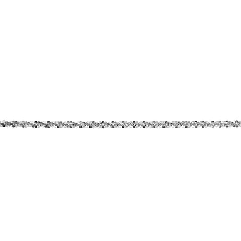 Sterling Silver Diamond Cut Rope Anklet - alternate view