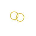 22ct Hard Gold Plated Sterling Silver Medium Plain Sleepers