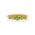 9ct Yellow Gold Graduating Peridot Ring