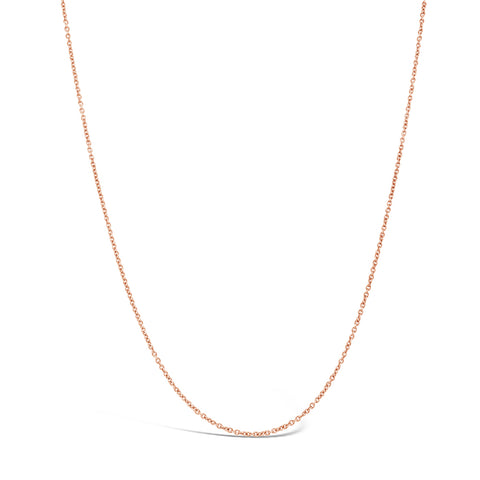 9ct Rose Gold Fine Cable Chain [50cm] - alternate view