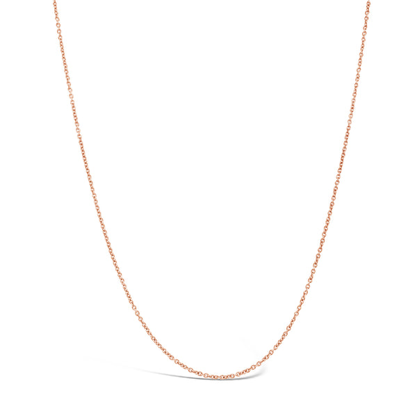 9ct Rose Gold Fine Cable Chain [50cm] - alternate view