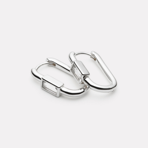 Najo Skye Cubic Zirconia Huggie Earrings