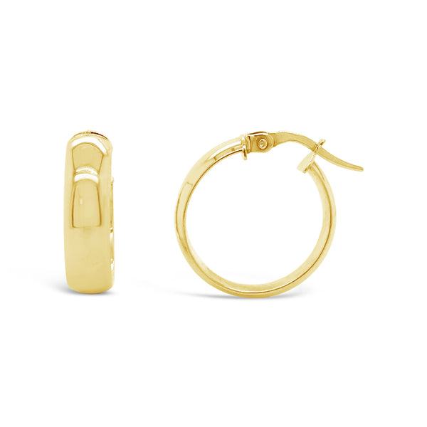 9ct Yellow Gold 5mm Wide Polished Hoop Earring - alternate view
