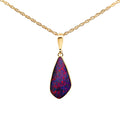 9ct Yellow Gold Opal Geometric Pendant