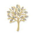 9ct Yellow Gold Diamond Tree Of Life Pendant
