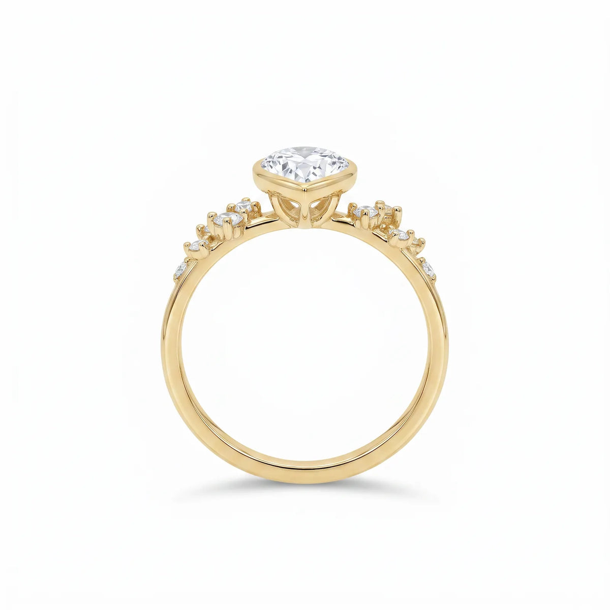 18ct Yellow Gold Pear Lab Grown Diamond Engagement Ring