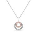 9ct Two Tone Australian Pink And White Diamond Pendant