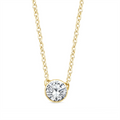 9ct Yellow 0.25ct Gold Round Lab Grown Diamond Necklace