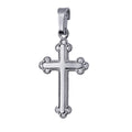 Fine Silver Scalloped Edge Cross