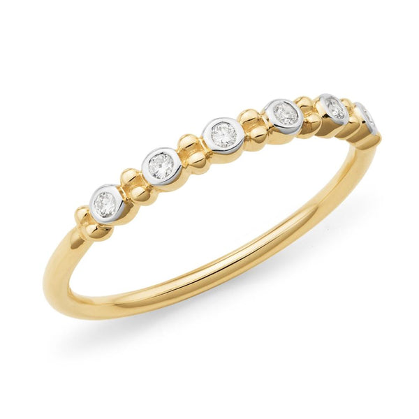 9ct Yellow Gold Diamond Set Wedding Ring - alternate view