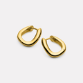 Najo Balm Yellow Gold Plated Huggie Earrings